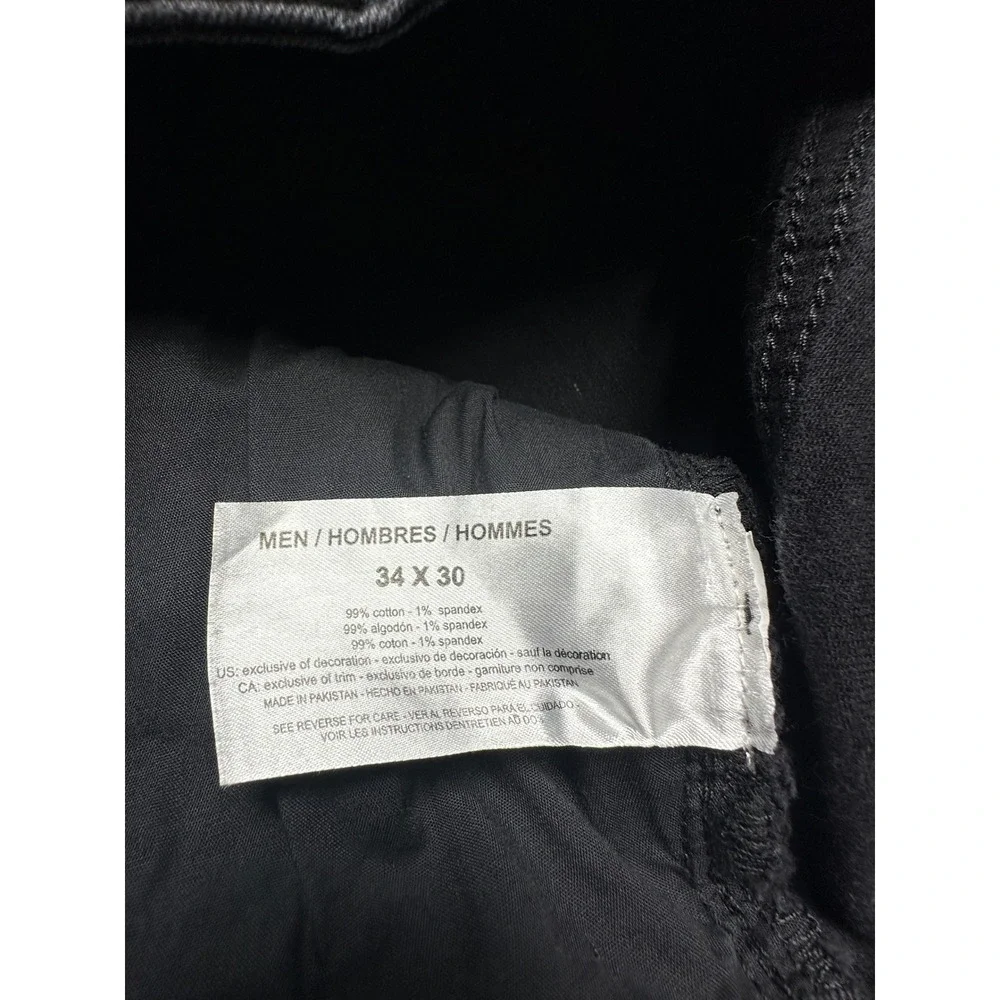 William Rast Jeans Men 34x30 Black Dean Slim Straight